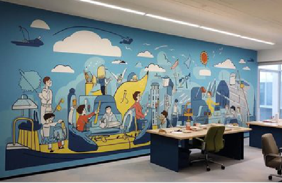 兴义办公室墙绘的特点。