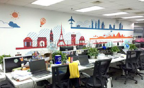 兴义教你设计办公室墙绘的方法。