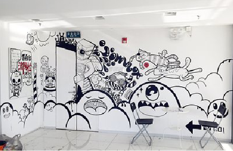 兴义手绘墙并非传统涂鸦。